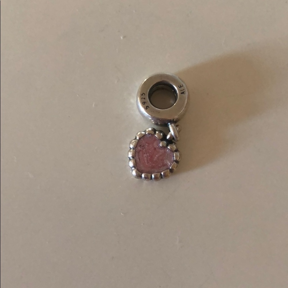 Pandora pink heart charm